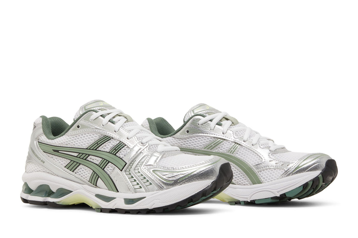 ASICS Gel-Kayano 14 White Pure Silver Slate Grey Sage sneaker afbeelding 8 - stylecode 1201A019-107
