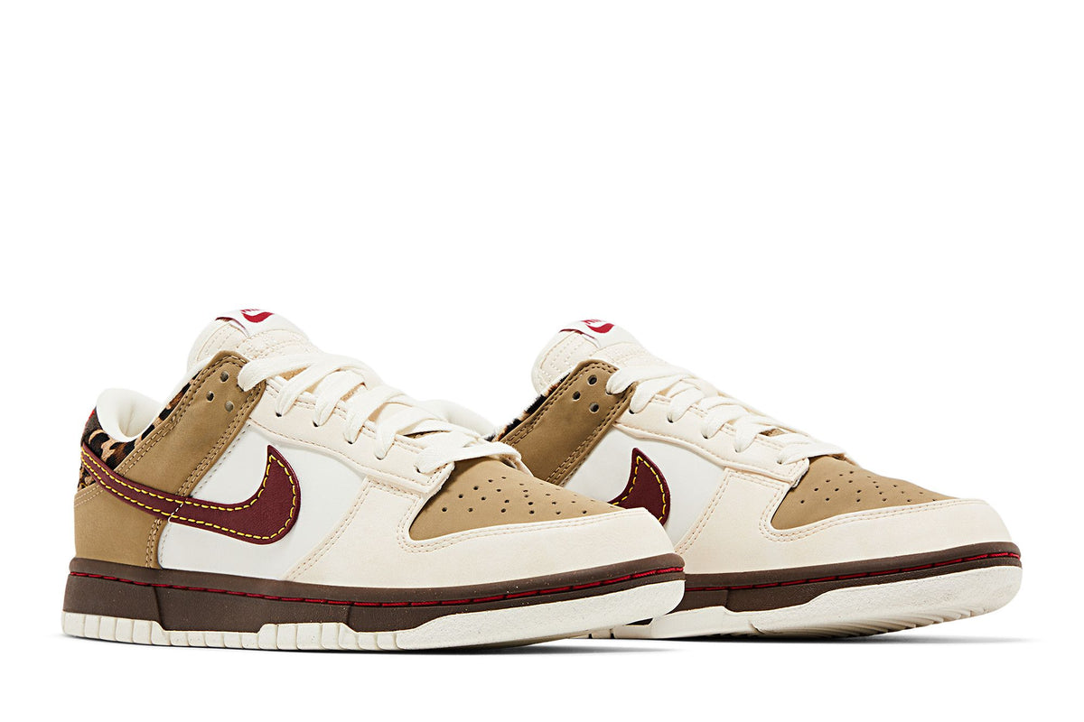 Nike Dunk Low Retro Khaki Team Red Pearl White (Women's) sneaker afbeelding 8 - stylecode IM6687-262