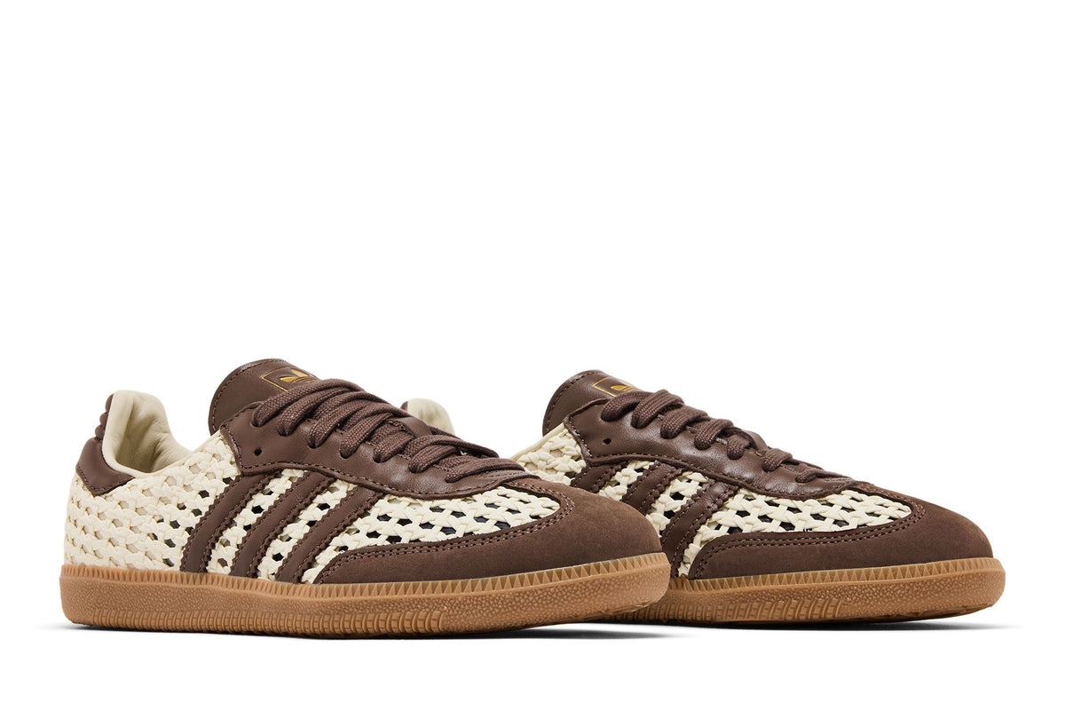 adidas Samba OG Basketweave Cream White Earth Strata (Women's) sneaker afbeelding 8 - stylecode IH9373
