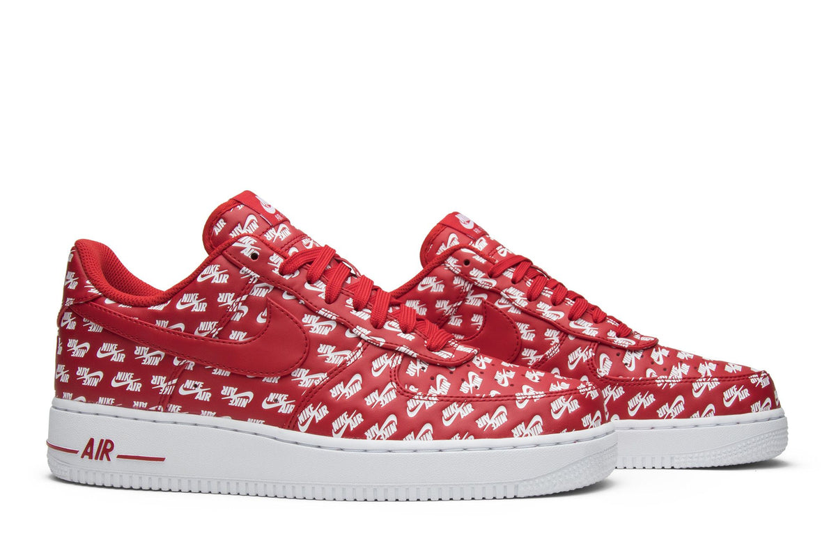 Nike Air Force 1 Low All Over Logo Red sneaker afbeelding 8 - stylecode AH8462-600