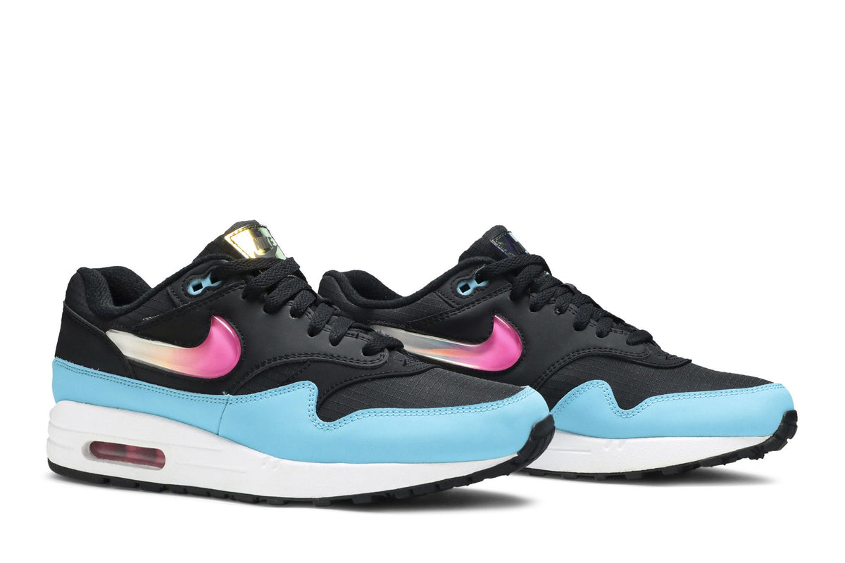 Nike Air Max 1 Jelly Swoosh Black Fuchsia Blue Fury sneaker afbeelding 8 - stylecode CI2450-001