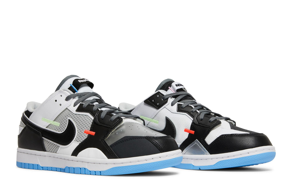 Nike Dunk Low Scrap Black Neutral Grey University Blue White sneaker afbeelding 8 - stylecode DN5381-001