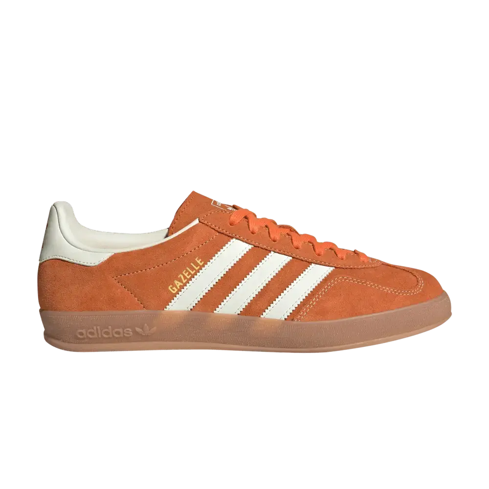 adidas Gazelle Indoor Orange Off White Gold Metallic sneaker 1 - stylecode JQ8392