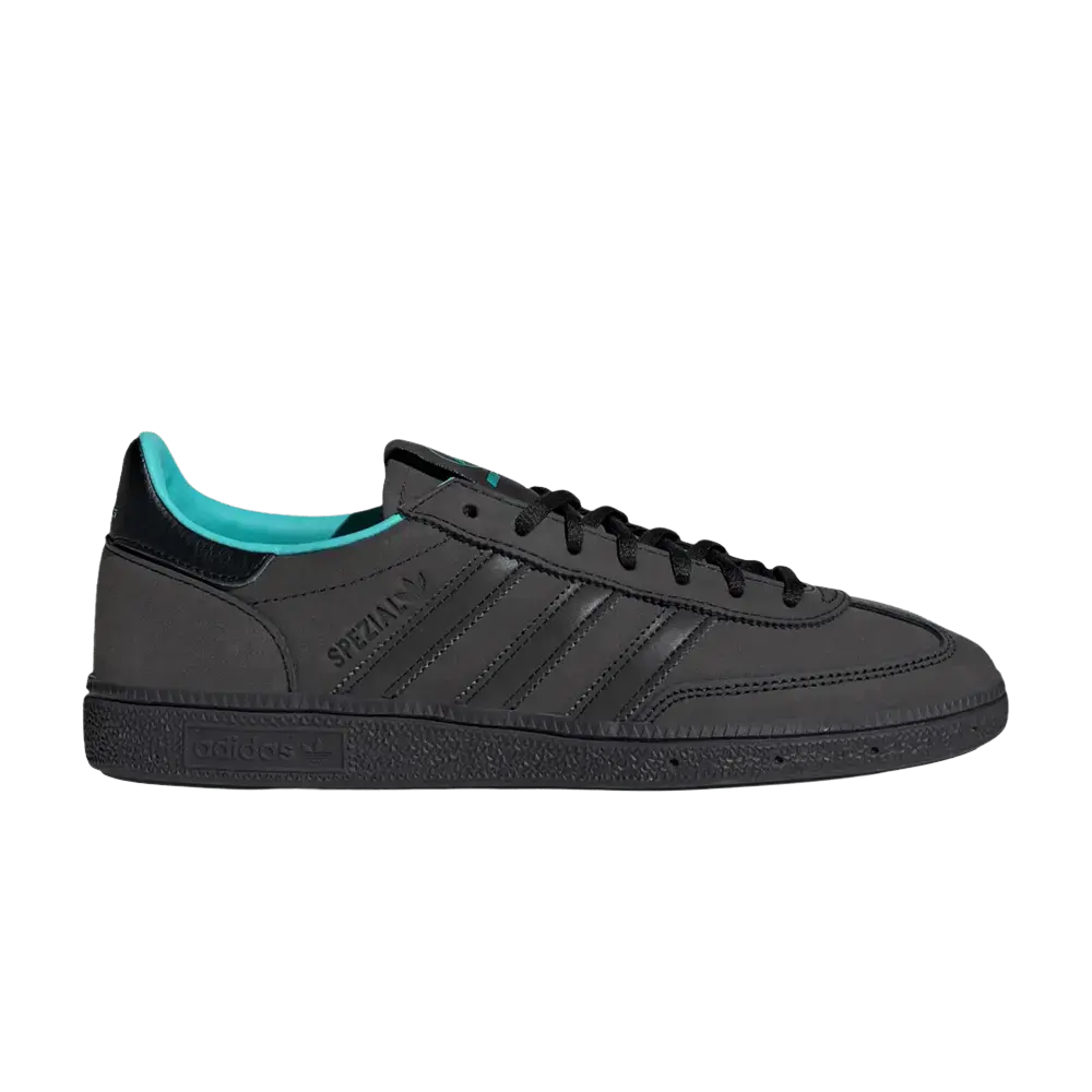 adidas Handball Spezial Mercedes AMG Petronas F1 Team Black Semi Mint Rush sneaker 1 - stylecode KJ1195