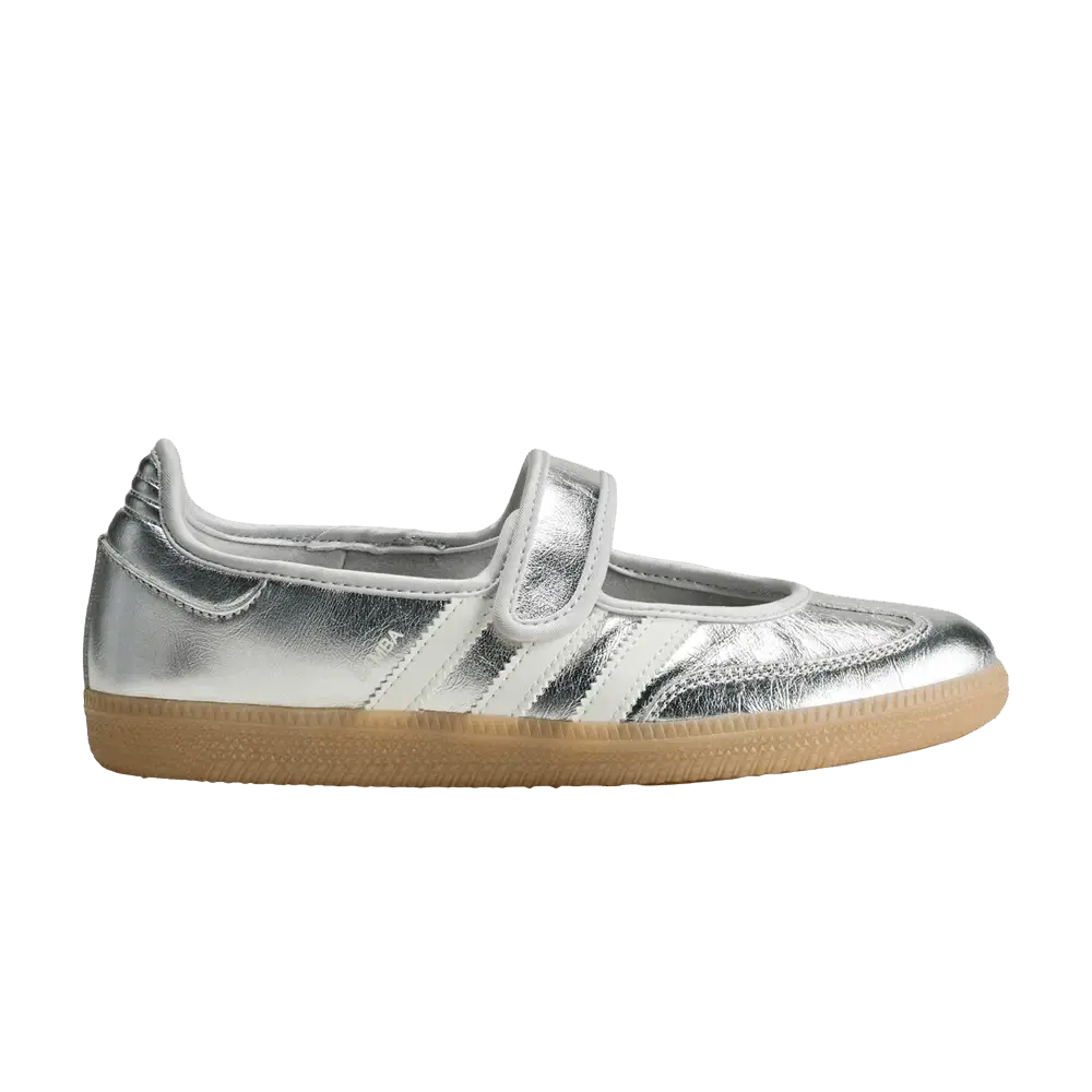 adidas Samba Jane Silver Metallic Off White (Women's) sneaker 1 - stylecode KK2502