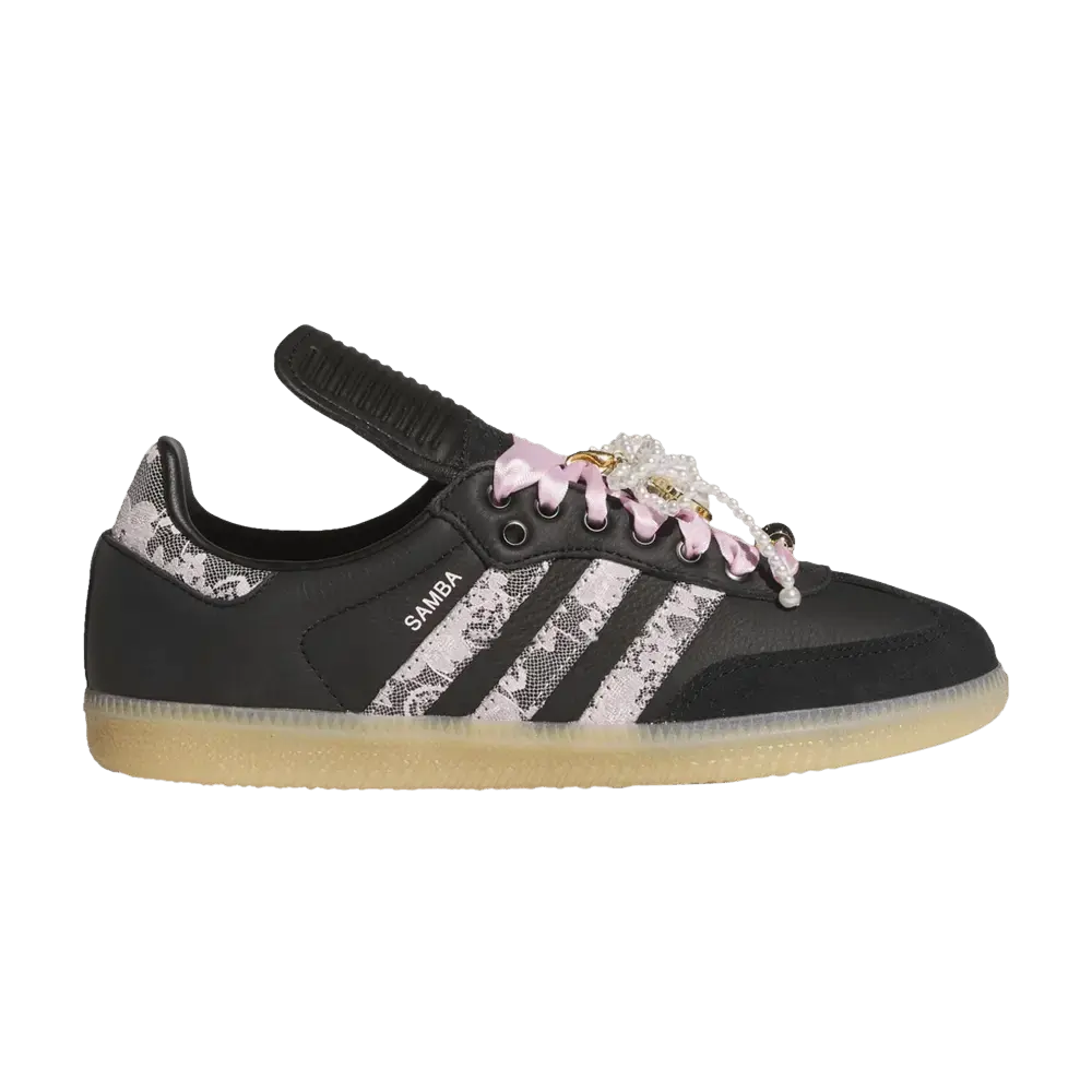 adidas Samba LT Black Pink Floral Pearls (Women's) sneaker 1 - stylecode KJ6086
