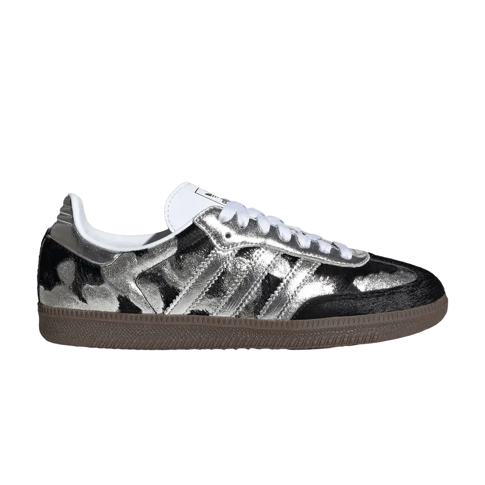 adidas Samba OG Black Pony Hair Silver Metallic (Women's) sneaker 1 - stylecode KJ2313