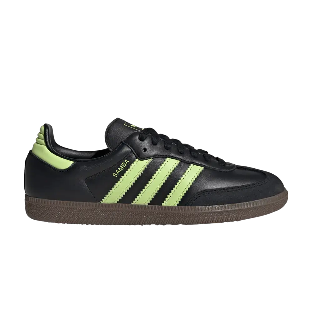 adidas Samba OG Black Pulse Lime (Women's) sneaker 1 - stylecode JS1387