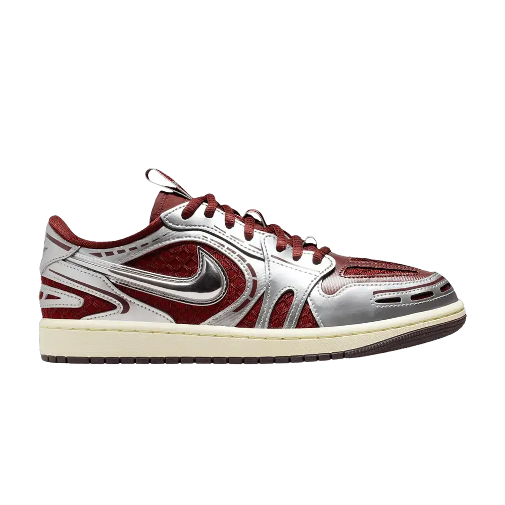 Jordan 1 Low Method of Make V3 Dark Team Red Metallic Silver (Women's) sneaker 1 - stylecode HQ2186-600