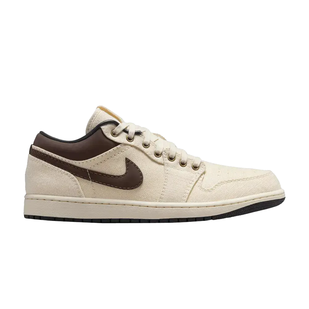 Jordan 1 Low Premium Pale Ivory Off Noir Baroque Brown sneaker 1 - stylecode IB8058-110