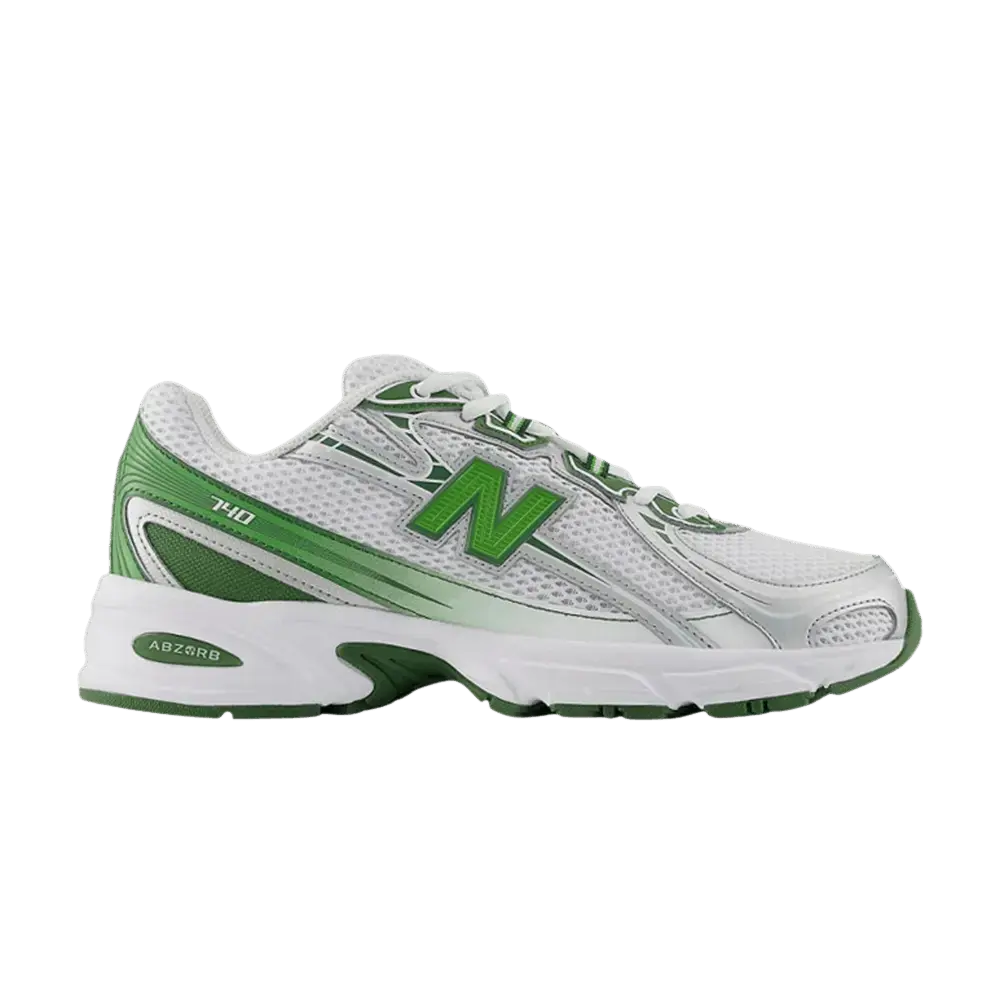 New Balance 740 White Alpine Green Silver Metallic sneaker 1 - stylecode U740GH2