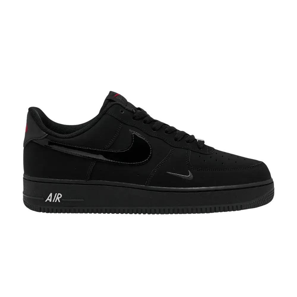 Nike Air Force 1 Low '07 LV8 Black Patent Swoosh sneaker 1 - stylecode IR0199-010