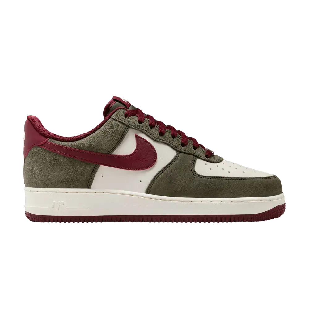 Nike Air Force 1 Low '07 LV8 Cargo Khaki Pale Ivory Dark Team Red sneaker 1 - stylecode FQ8714-302