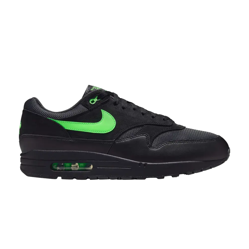 Nike Air Max 1 Essential Black Green Strike sneaker 1 - stylecode FZ5808-012