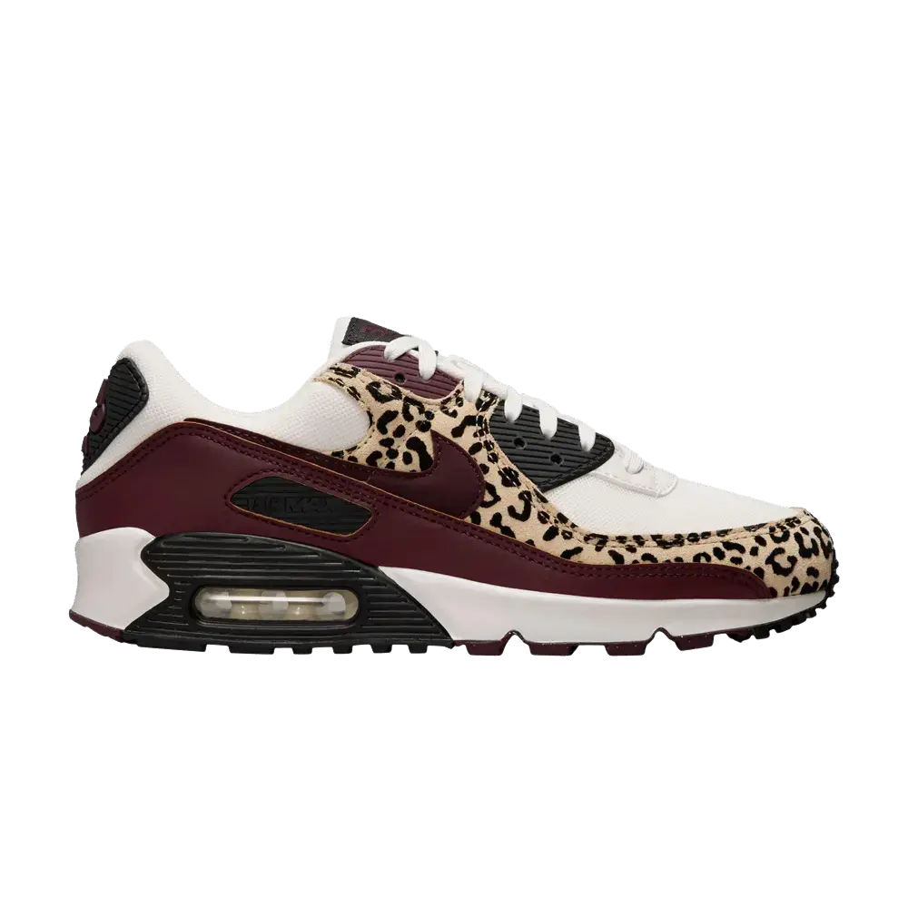 Nike Air Max 90 Leopard Burgundy (Women's) sneaker 1 - stylecode IF1619-102