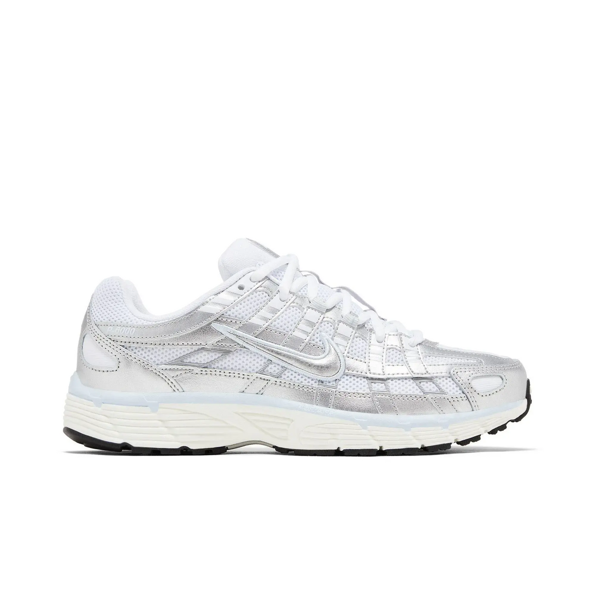 Nike P-6000 White Blue Tint Sail Metallic Silver (Women's) sneaker 1 - stylecode BV1021-106