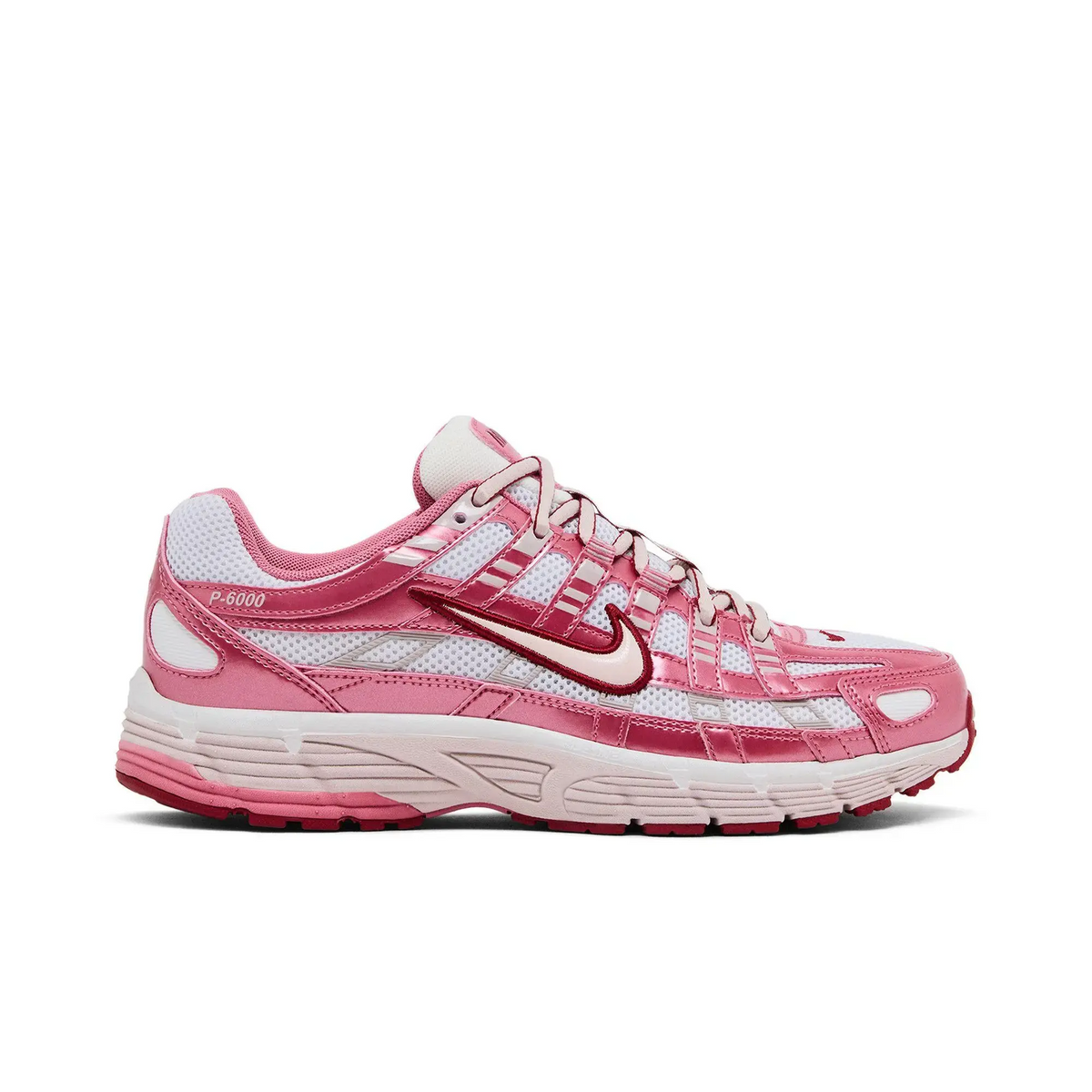 Nike P-6000 White Silt Red Peony (Women's) sneaker 1 - stylecode IO3496-100