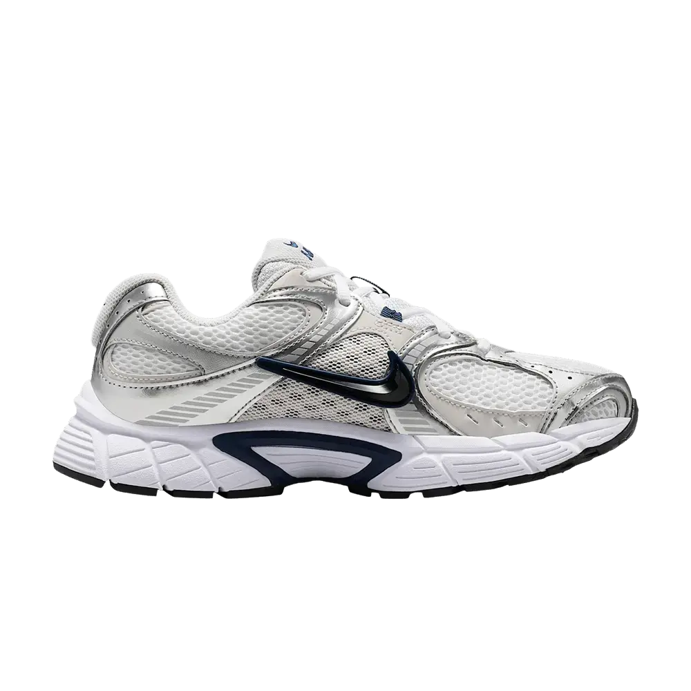 Nike V5 RNR Metallic Silver Midnight Navy (Women's) sneaker 1 - stylecode IO7390-095