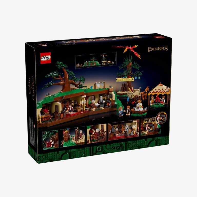 LEGO Icons Lord of the Rings 10354 – verzamelset met Hobbit huis en natuurlijke details - achterkant