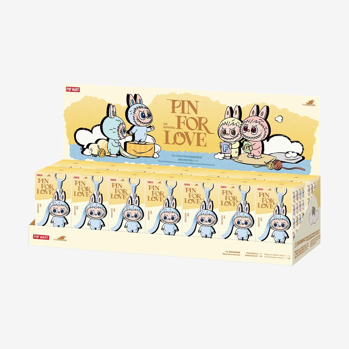 Pop Mart Labubu The Monsters - Pin for Love Series Letter Pendant (A - M) Blind Box - HYP3