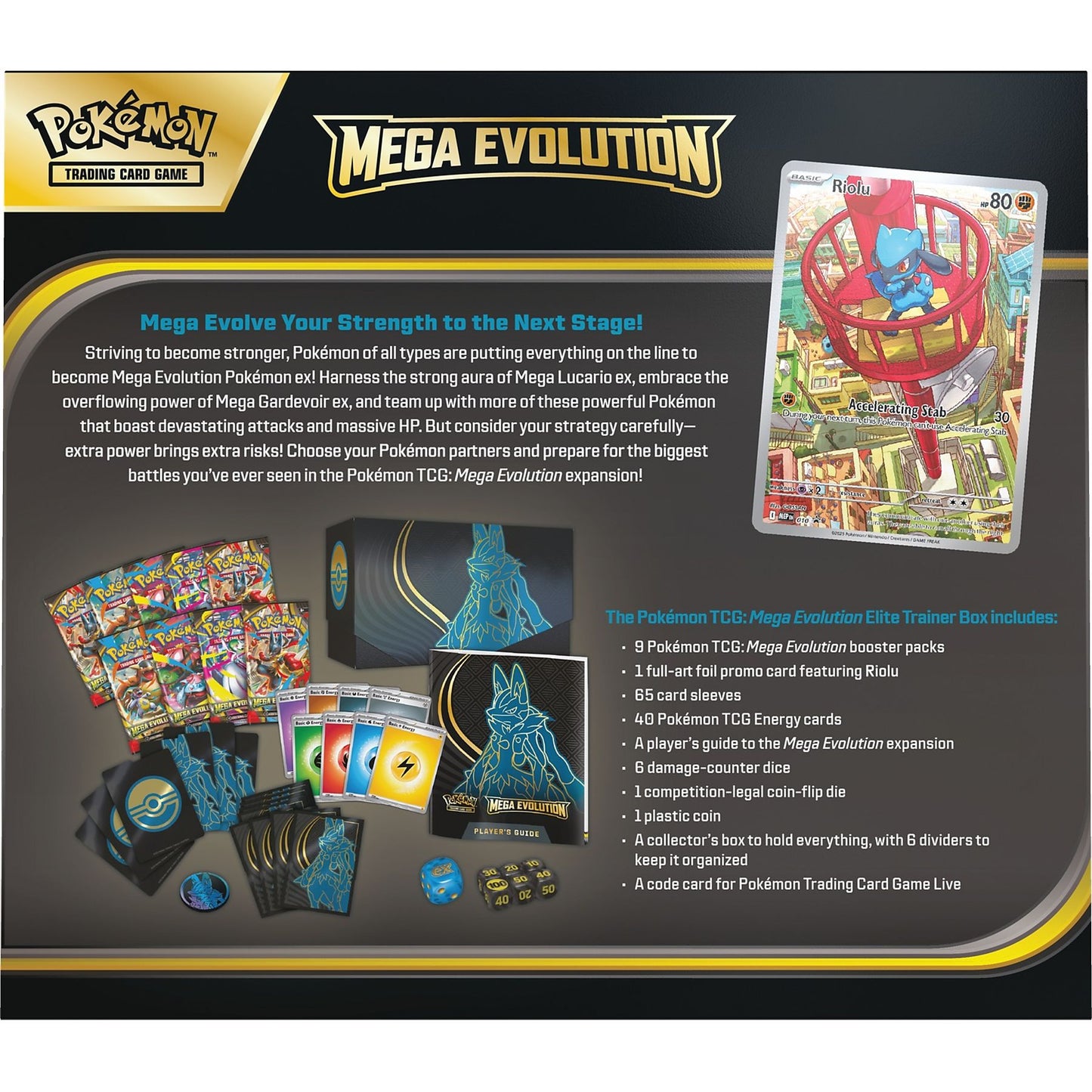Pokémon Mega Evolution Mega Lucario Elite Trainer Box - HYP3 - Pokémon