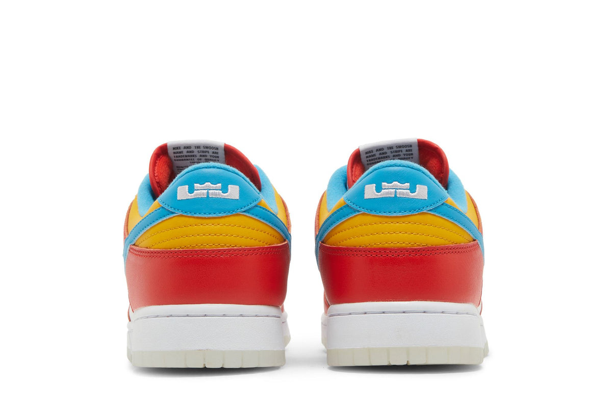 Nike Dunk Low QS LeBron James Fruity Pebbles sneaker afbeelding 6 - stylecode DH8009-600