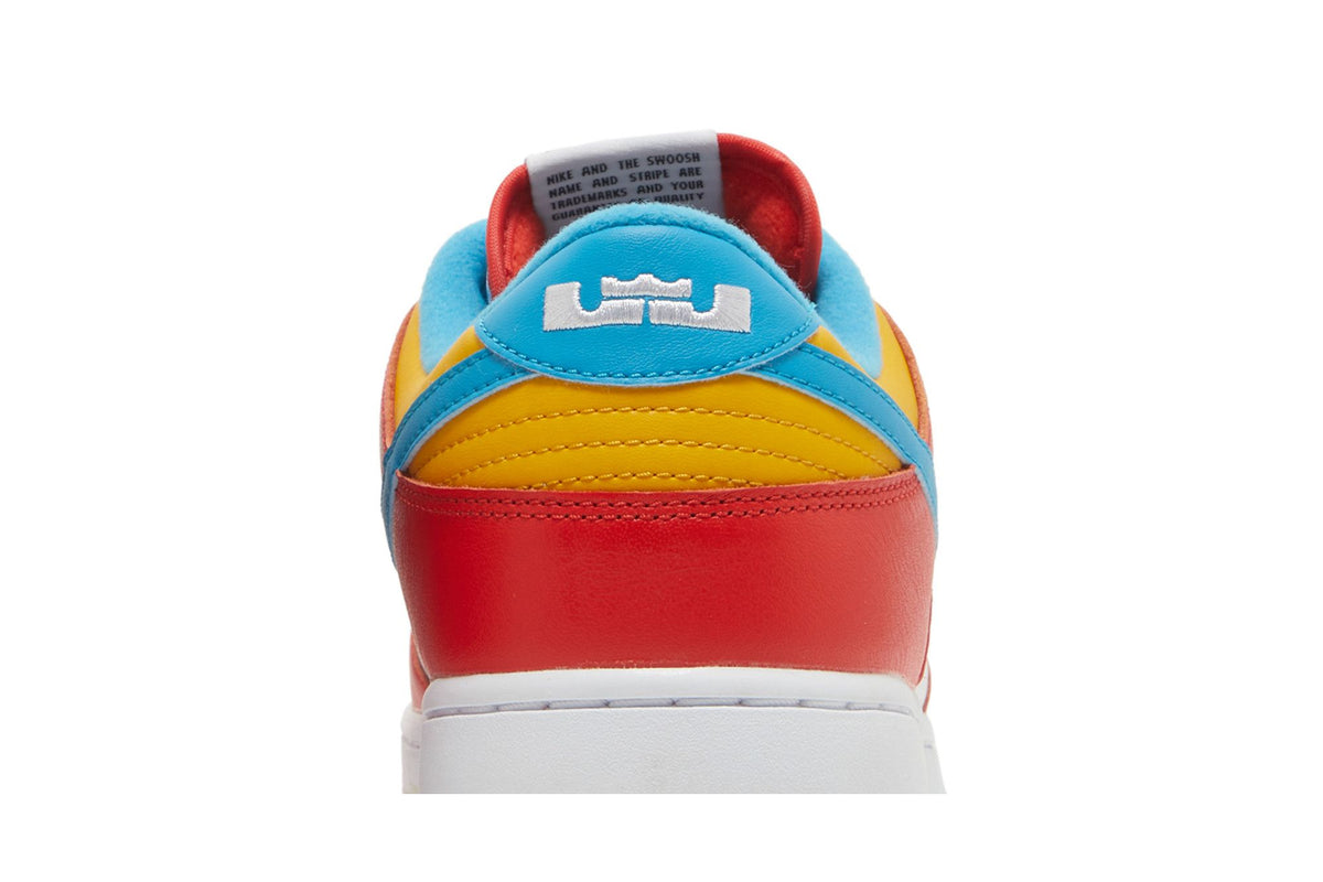 Nike Dunk Low QS LeBron James Fruity Pebbles sneaker afbeelding 7 - stylecode DH8009-600