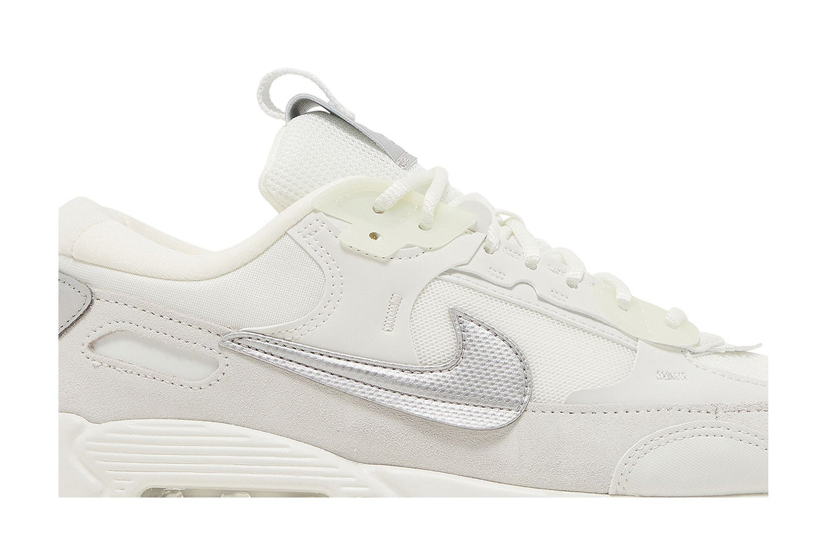 Nike Air Max 90 Futura Summit White Metallic Silver (Women's) sneaker afbeelding 2 - stylecode FB1877-110