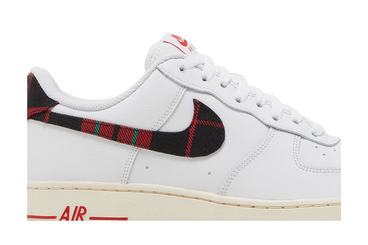 Nike Air Force 1 Low '07 LV8 Tartan Plaid White University Red sneaker afbeelding 2 - stylecode DV0789-100