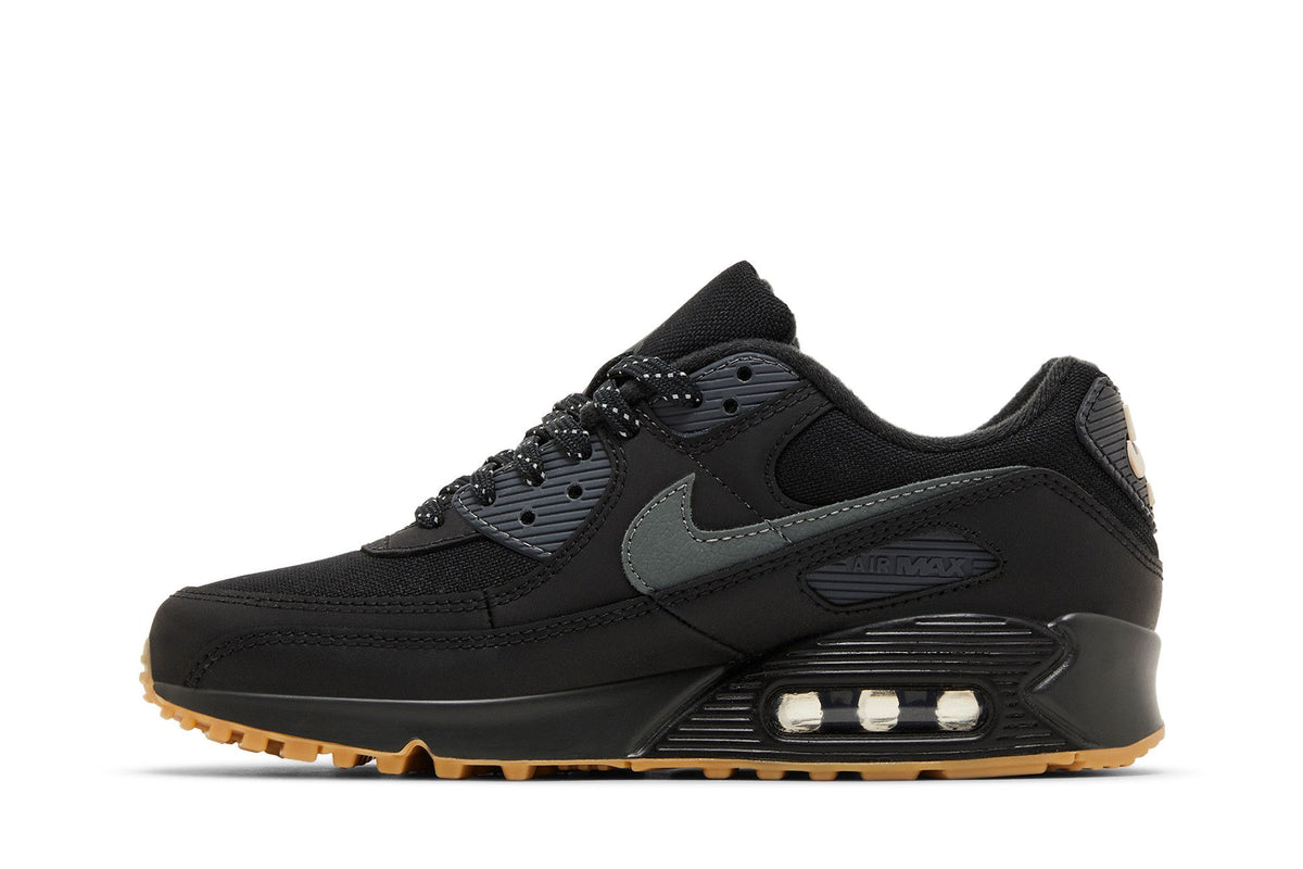Nike Air Max 90 Black Smoke Grey Gum Reflective sneaker afbeelding 3 - stylecode FV0387-001