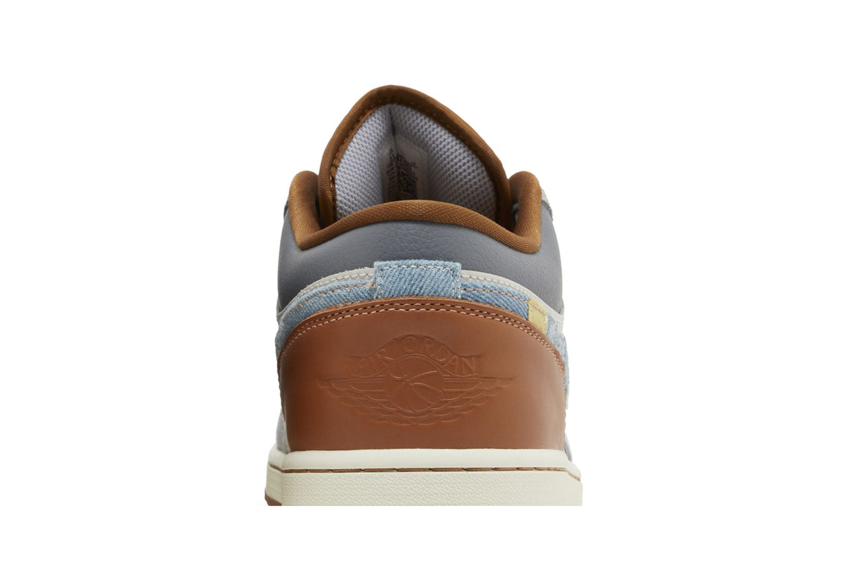Jordan 1 Low SE Phantom Repaired Denim Swoosh sneaker afbeelding 7 - stylecode FZ5042-041