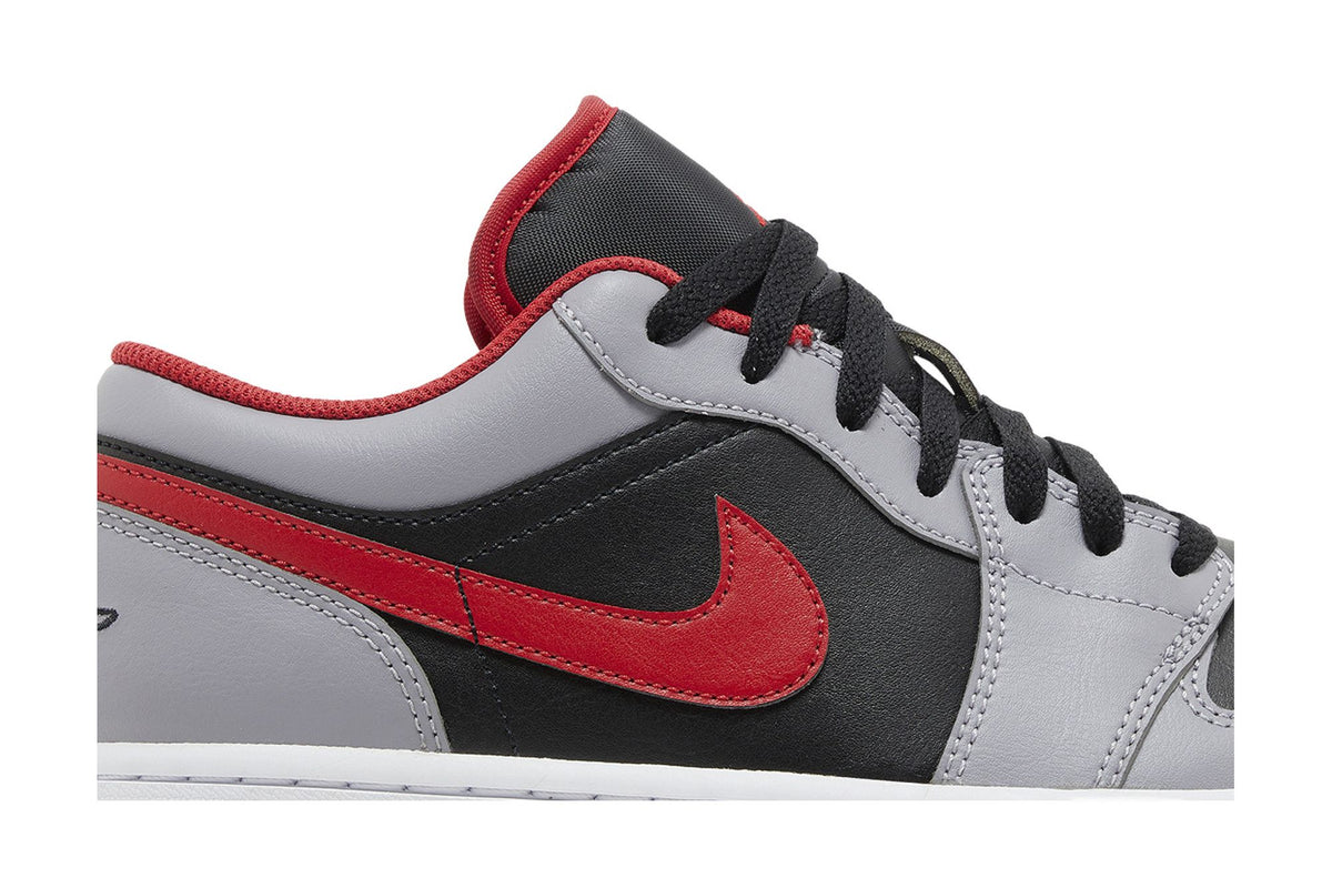 Jordan 1 Low Black Light Smoke Grey Gym Red sneaker afbeelding 2 - stylecode 553558-060