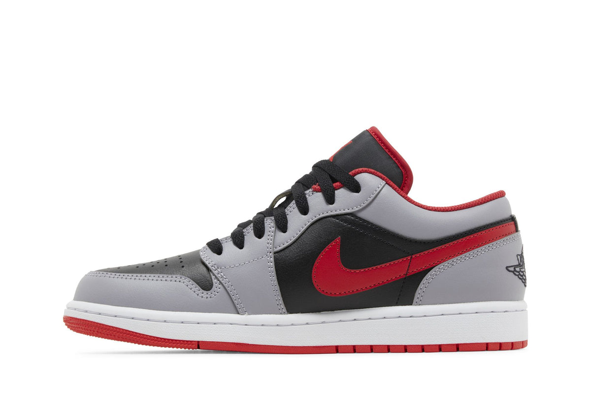 Jordan 1 Low Black Light Smoke Grey Gym Red sneaker afbeelding 3 - stylecode 553558-060