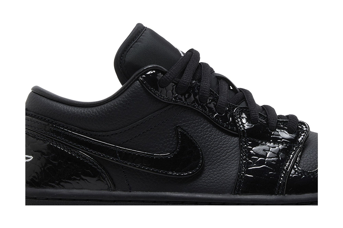 Jordan 1 Low SE Patent Elephant Black (Women's) sneaker afbeelding 2 - stylecode HJ7743-010