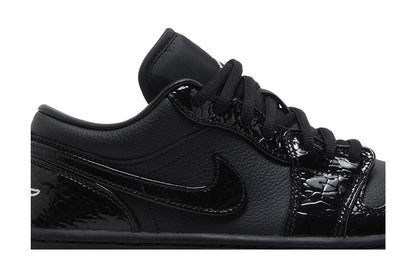 Jordan 1 Low SE Patent Elephant Black (Women's) sneaker afbeelding 2 - stylecode HJ7743-010