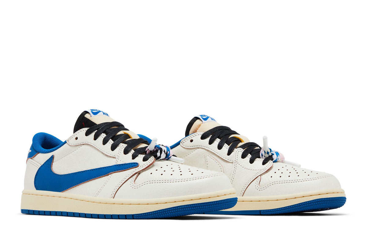 Jordan 1 Retro Low OG SP Fragment x Travis Scott Sail Military Blue sneaker afbeelding 8 - stylecode DM7866-104