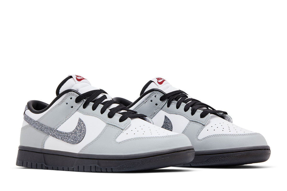 Nike Dunk Low LX Glitter Swoosh White Light Smoke Grey (Women's) sneaker afbeelding 8 - stylecode HQ3462-191