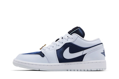 Jordan 1 Low SE Football Grey White Gym Red Midnight Navy (Women's) sneaker afbeelding 3 - stylecode FZ8778-044