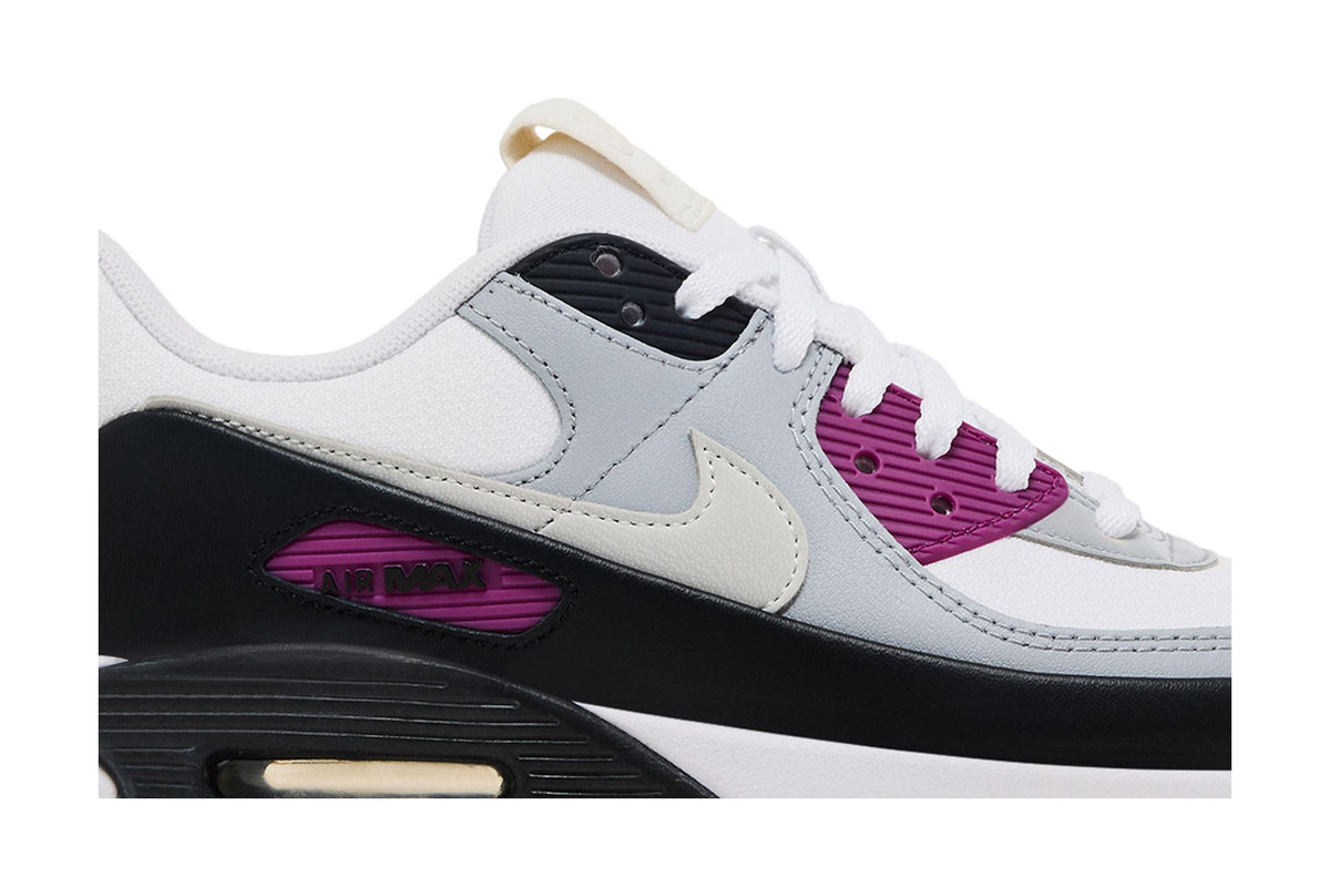 Nike Air Max 90 LV8 White Bold Berry Wolf Grey Photon Dust (Women's) sneaker afbeelding 2 - stylecode FD4328-109