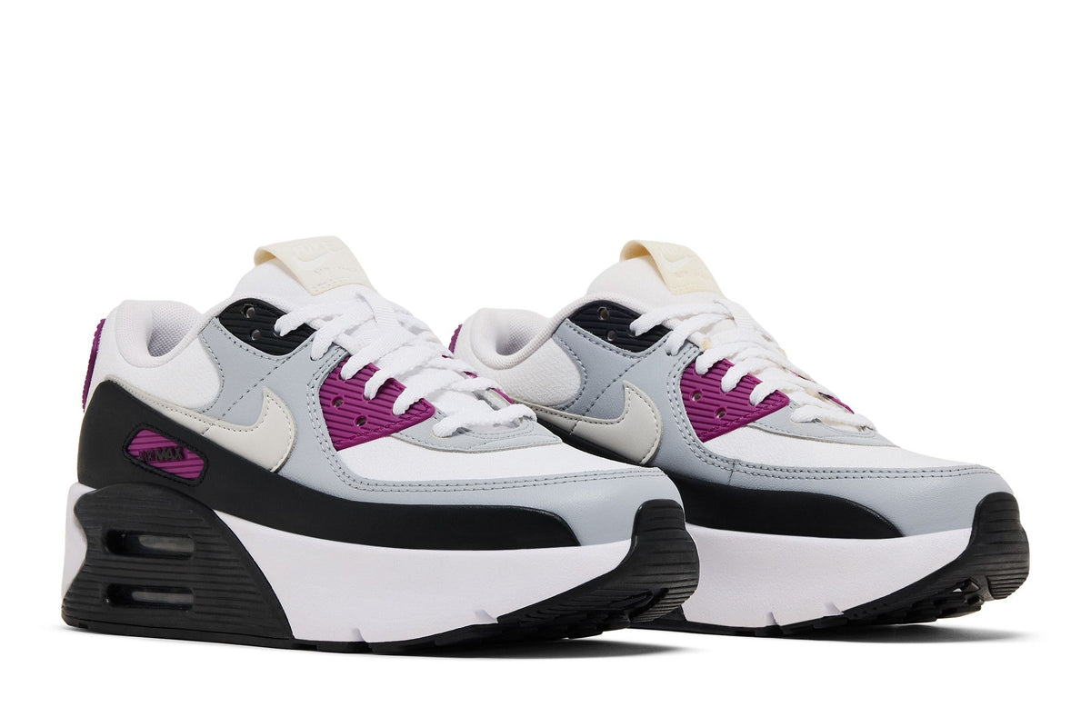 Nike Air Max 90 LV8 White Bold Berry Wolf Grey Photon Dust (Women's) sneaker afbeelding 8 - stylecode FD4328-109