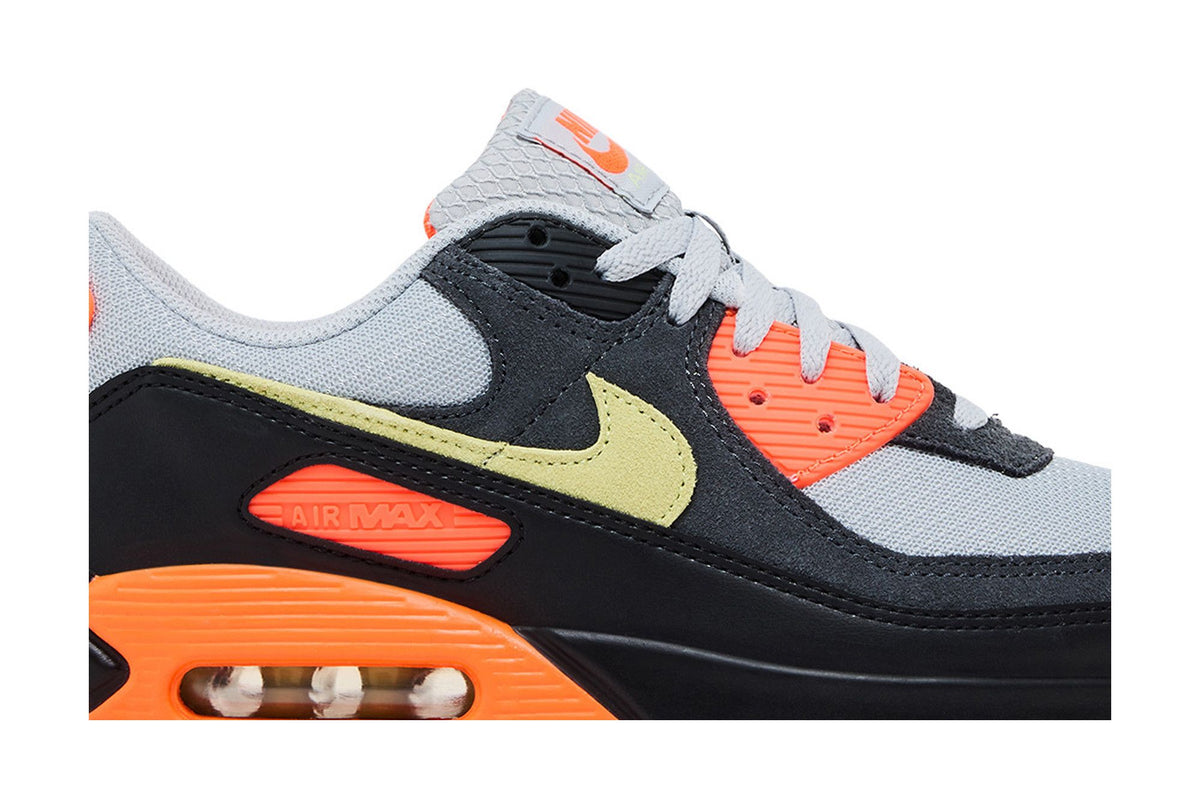 Nike Air Max 90 Light Smoke Grey Hyper Crimson Limelight sneaker afbeelding 2 - stylecode DM0029-018
