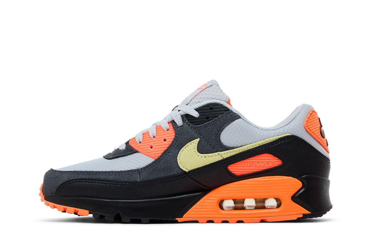 Nike Air Max 90 Light Smoke Grey Hyper Crimson Limelight sneaker afbeelding 3 - stylecode DM0029-018