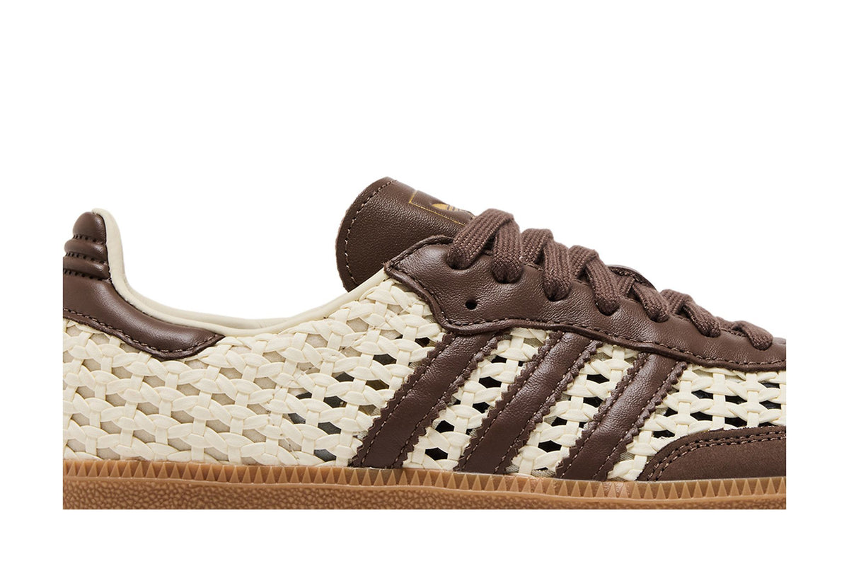 adidas Samba OG Basketweave Cream White Earth Strata (Women's) sneaker afbeelding 2 - stylecode IH9373