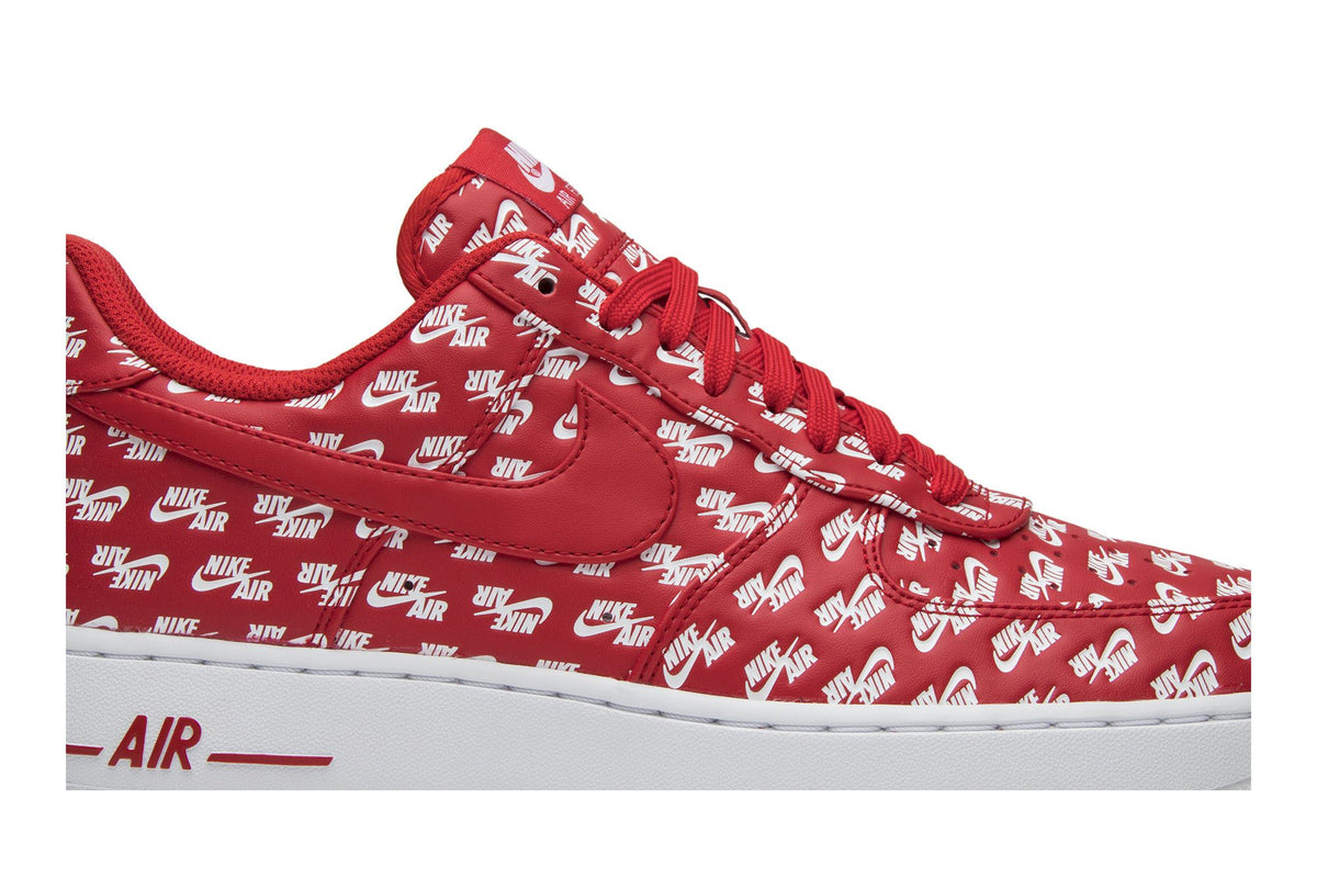Nike Air Force 1 Low All Over Logo Red sneaker afbeelding 2 - stylecode AH8462-600