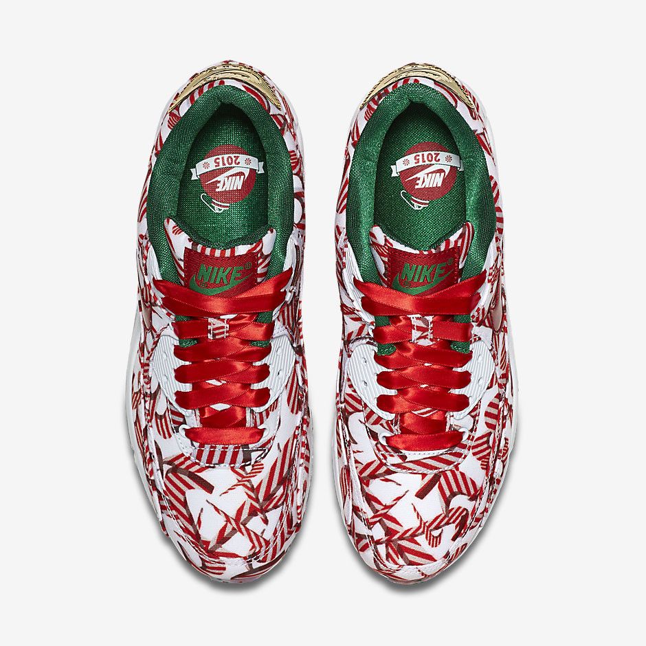 Nike Air Max 90 Candy Cane Christmas (2015) (Women's) sneaker afbeelding 2 - stylecode 813150-101