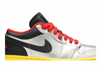 Jordan 1 Low Silver Black Yellow sneaker afbeelding 2 - stylecode 553558-023