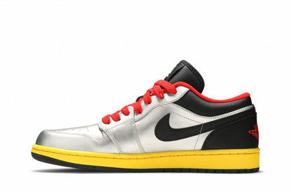 Jordan 1 Low Silver Black Yellow sneaker afbeelding 3 - stylecode 553558-023