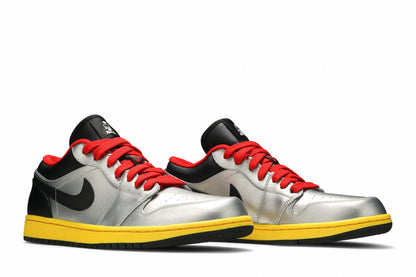Jordan 1 Low Silver Black Yellow sneaker afbeelding 8 - stylecode 553558-023