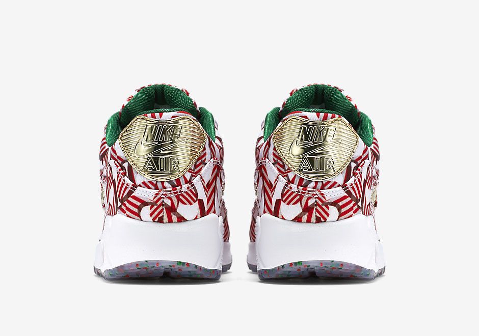 Nike Air Max 90 Candy Cane Christmas (2015) (Women's) sneaker afbeelding 4 - stylecode 813150-101
