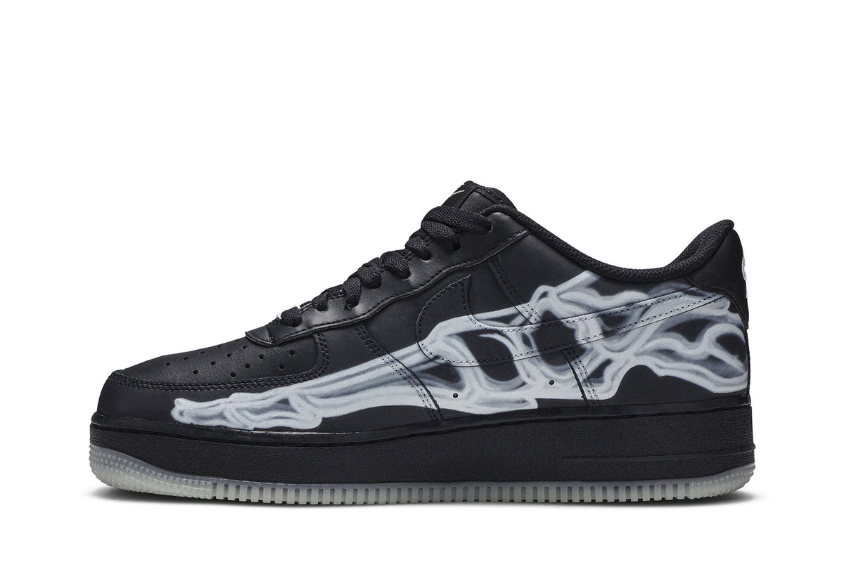 Nike Air Force 1 Low Black Skeleton Halloween (2019) sneaker afbeelding 3 - stylecode BQ7541 001